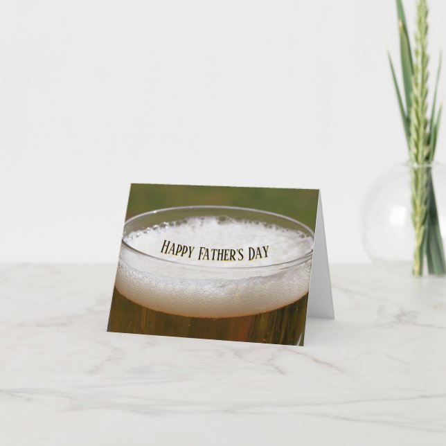 Tarjeta Vidrio del Día del Padre de Cervezas Foamy (Anverso)