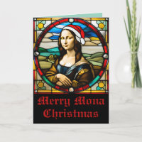 Vidrio emplomado de Mona Lisa Navidad