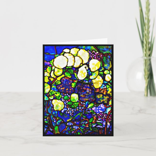 Tarjeta Vidrio-Louis Notecard-Manchado Tiffany 12 (Anverso)