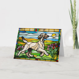 Tarjeta Vidrio manchado de hebilla afgana