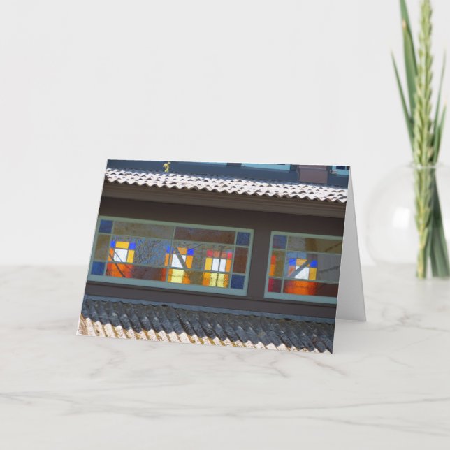 Tarjeta Vidrio Manchado de Tabernáculo - Viñedo de Martha (Anverso)