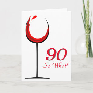 Tarjeta Vidrio Rojo Motivacional 90 cumpleaños