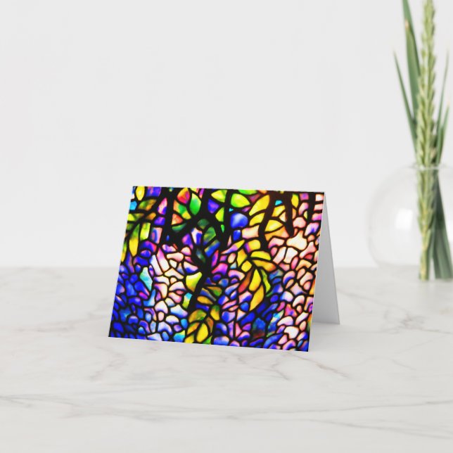 Tarjeta Vidrio-Tiffany Notecard-Manchado 4 (Anverso)