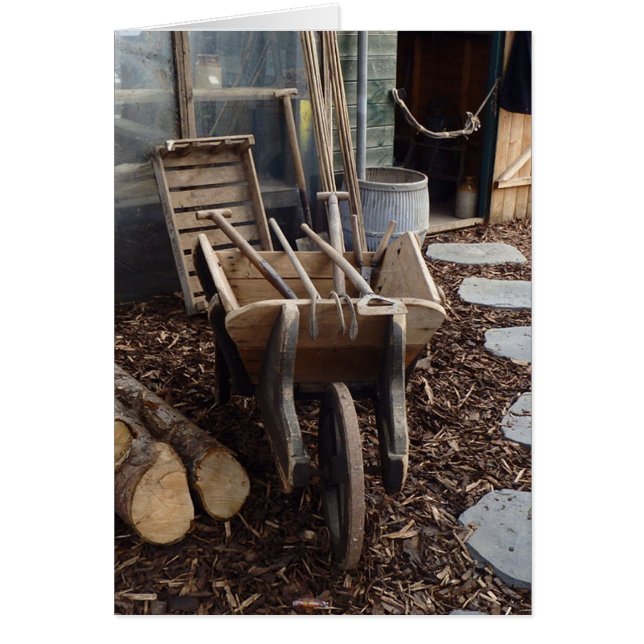 Tarjeta vieja de la carretilla 1940 (Frente)