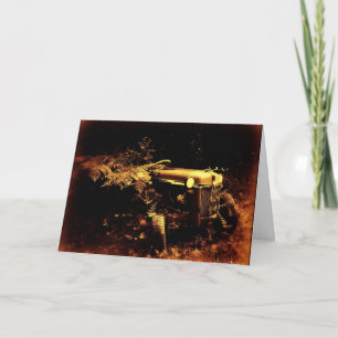 Tarjeta vieja del día de padre de la sepia del