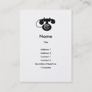 Tarjeta vieja del perfil del teléfono