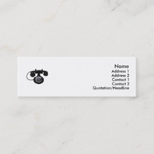 Tarjeta vieja del perfil del teléfono