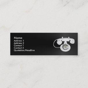 Tarjeta vieja del perfil del teléfono