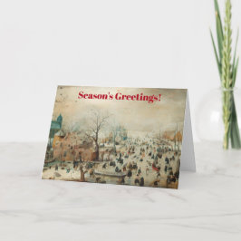 Tarjeta Vieja escena invernal en Holanda