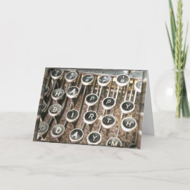 Tarjeta Vieja escritora Cumpleaños Saludo