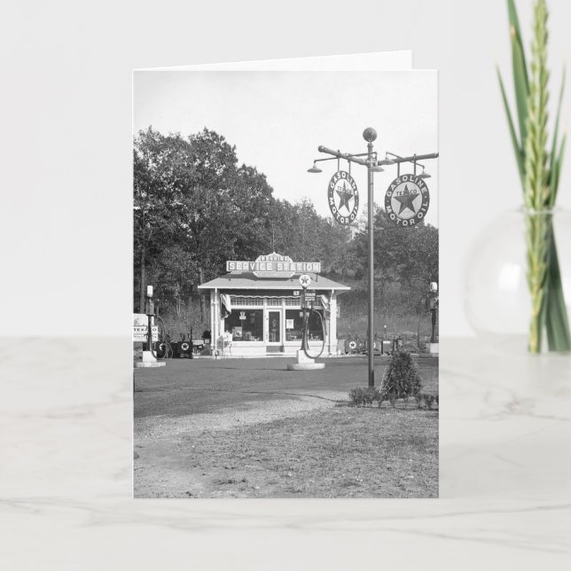 Tarjeta Vieja gasolinera, 1925 (Anverso)