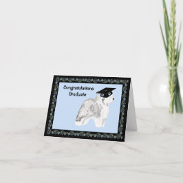 Tarjeta Vieja graduación inglesa del perro pastor