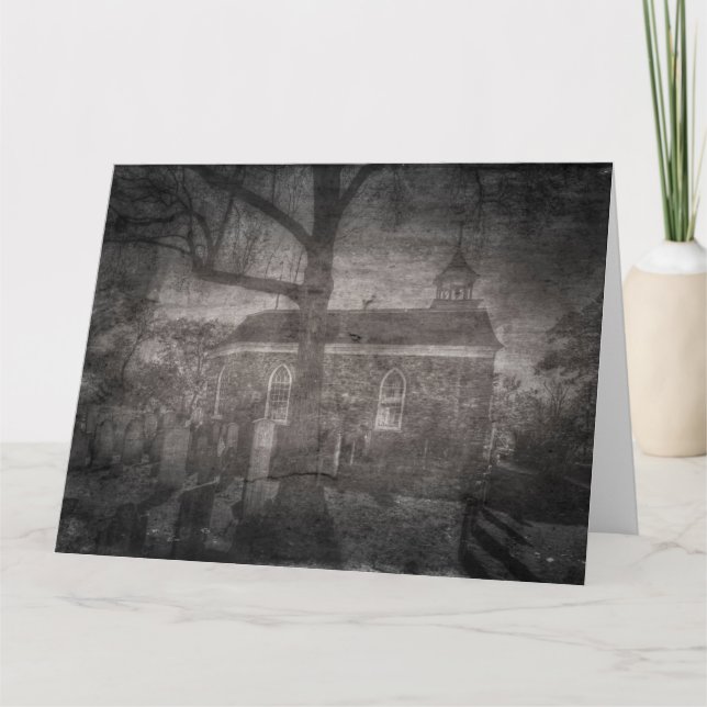 Tarjeta Vieja Iglesia Holandesa Vieja De Hollow Sleepy (Anverso)