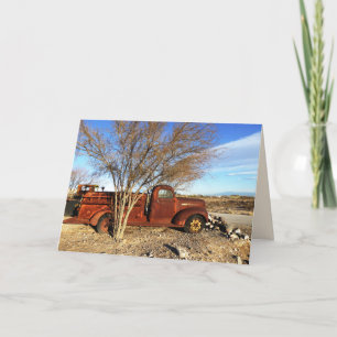 Tarjeta Viejo Camión Rojo, Henderson Nevada Blank Dentro