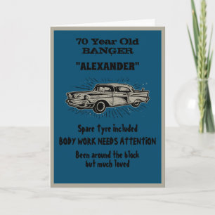 Tarjeta Viejo Chiste Vintage Coche divertido