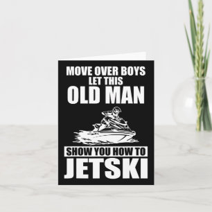 Tarjeta Viejo Cómo Jetski Guay Funny Jet ski Skiin