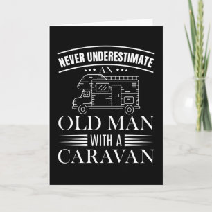 Tarjeta Viejo Con Caravana