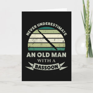 Tarjeta Viejo con un regalo de papá gracioso de Bassoon
