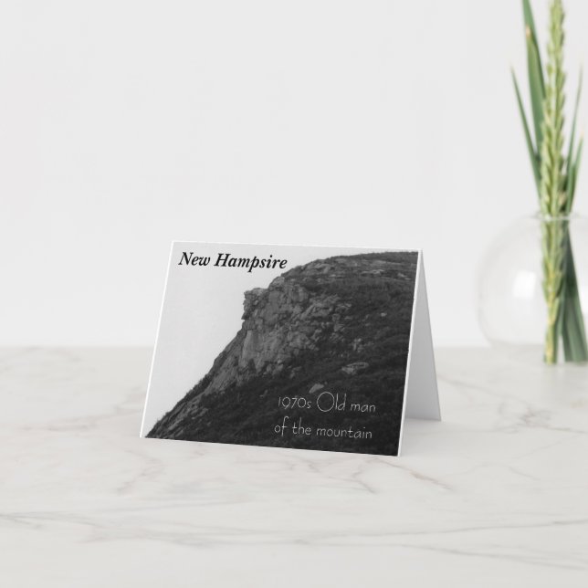 Tarjeta Viejo de la montaña New Hampshire (Anverso)