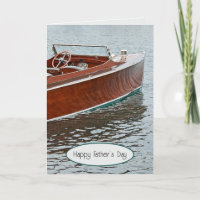 Viejo Día del Padre en Barco de Madera
