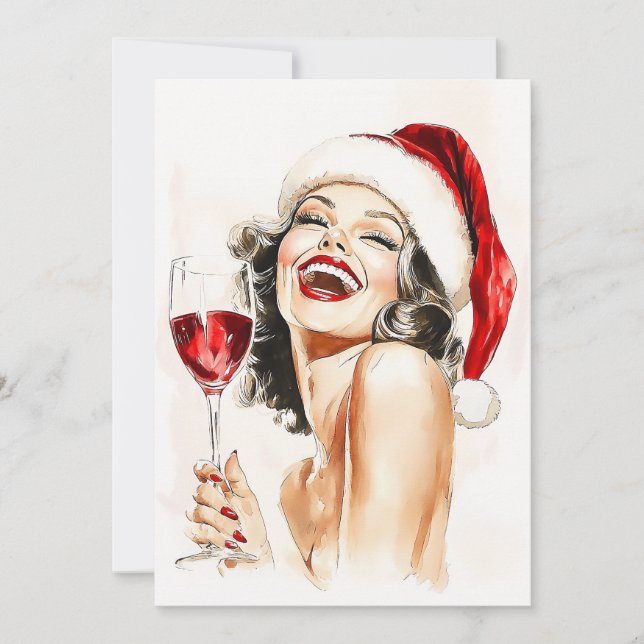 Tarjeta Viejo feriado en acuarela (Anverso)