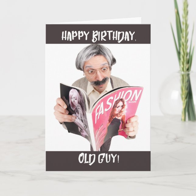 Tarjeta Viejo individuo del feliz cumpleaños (Anverso)