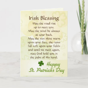 Tarjeta Viejo irlandés bendice a Personalizado del Día de 
