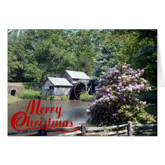 Tarjeta Viejo navidad del molino