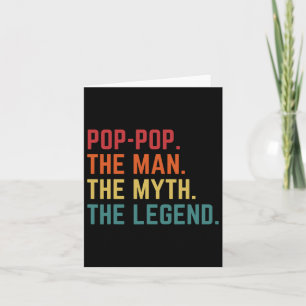 Tarjeta Viejo pop-pop hombre mito leyenda papá abuelo Fath