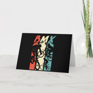 Tarjeta Viejo Retro BMX Bicicleta Freestyle Stunt Biker