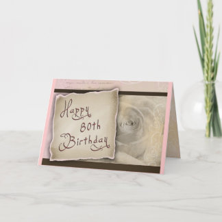Tarjeta Viejo saludo de cumpleaños 80 al estilo de moda