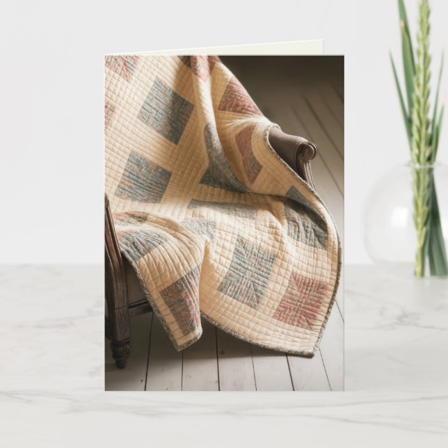 Tarjeta Viejo terruño de cumpleaños en un sillón (Anverso)