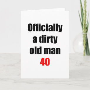 Tarjeta Viejo verde de 40 años