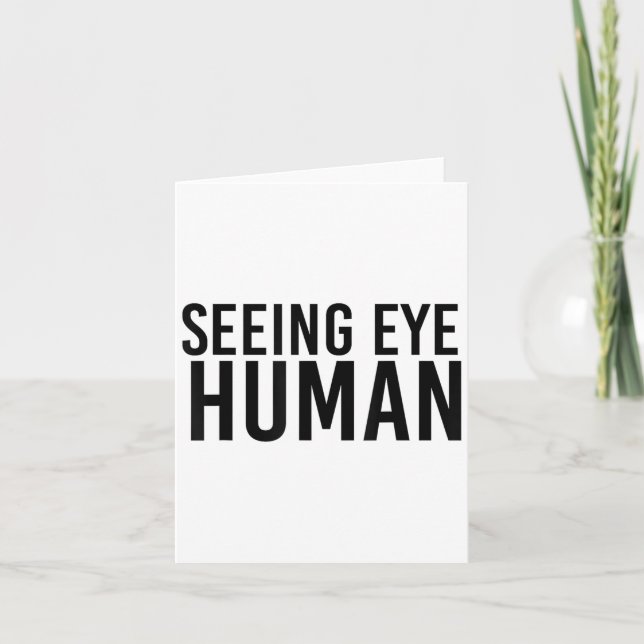 Tarjeta Viendo al Humano De Ojos... Es gracioso que el due (Anverso)