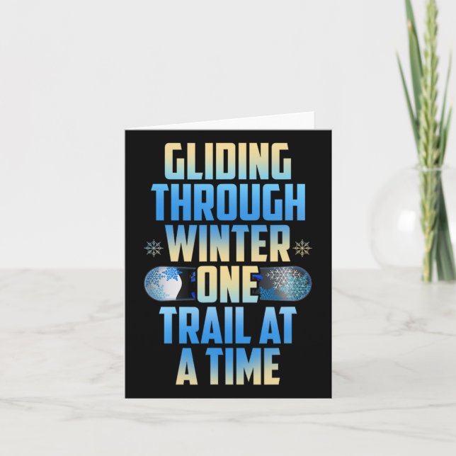 Tarjeta Viendo El Invierno Un Camino A La Vez (Anverso)