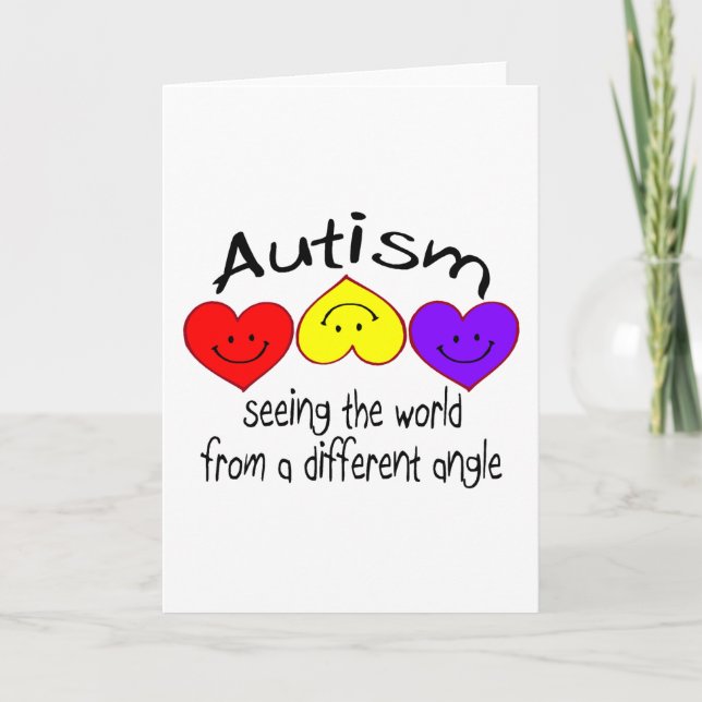 Tarjeta Viendo el mundo de un diverso ángulo (Hrts) (Anverso)