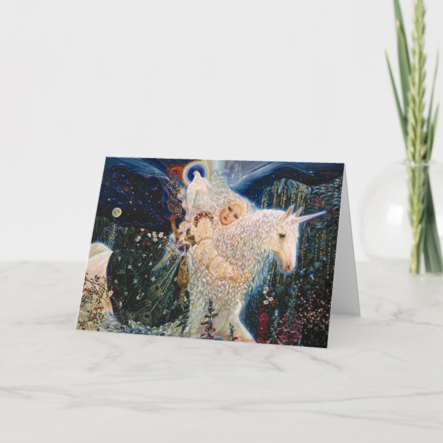 Tarjeta Viento Blanco - Mensajera del amor de Elizabeth Ky (Anverso)