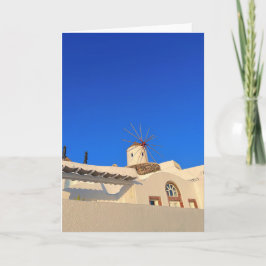 Tarjeta Viento Santorini Oia Grecia Fotografía