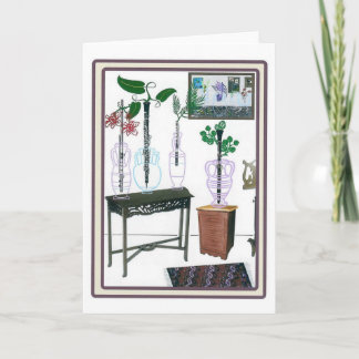 Tarjeta Vientos de madera en flor