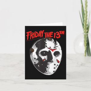 Tarjeta Viernes 13 de Halloween Diseño Máscara de arte