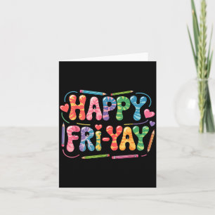 Tarjeta Viernes Feliz Profesor Frito Divertido Viernes Fin