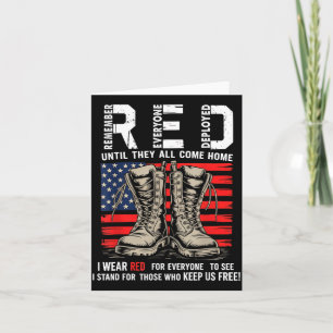 Tarjeta Viernes Rojo de Apoyo Militar - Recordemos a Todos