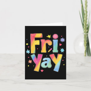 Tarjeta Viernesyay Viernes Feliz Fin de Semana Divertido M