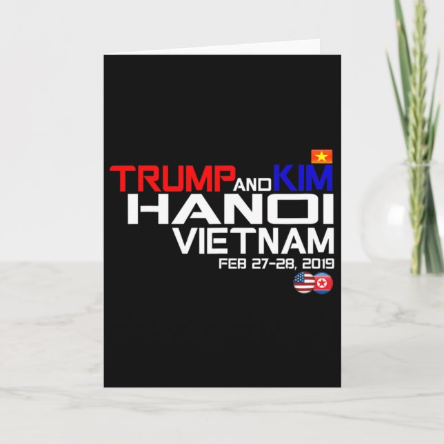 Tarjeta Vietnam Suummit Kim And Trump T Shirt  (Anverso)