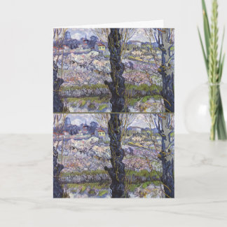 Tarjeta View of Arles, Flowering Orchards by van Gogh