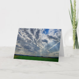 Tarjeta Vigas de sol en forma de mano