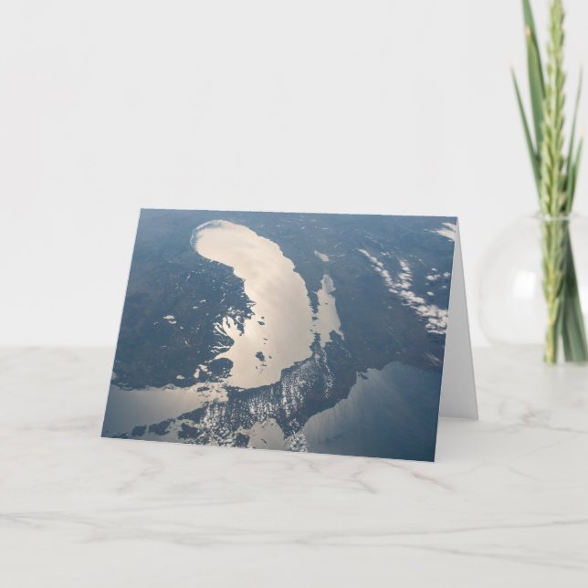 Tarjeta Vigas Sunglint frente al lago Michigan (Anverso)