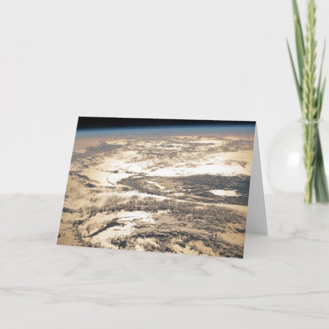 Tarjeta Vigas Sunglint Frente Al Océano Atlántico (Anverso)