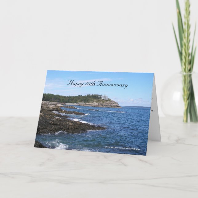 Tarjeta Vigésimo aniversario feliz (Anverso)