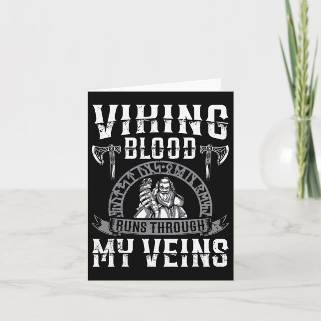 Tarjeta Viking Blood Corre A Través De Mis venas La Indepe (Anverso)